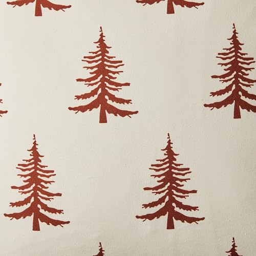Christmas Pillow Covers Set of 2, 18x18 Inch, Green Winter Tree Print Z3499