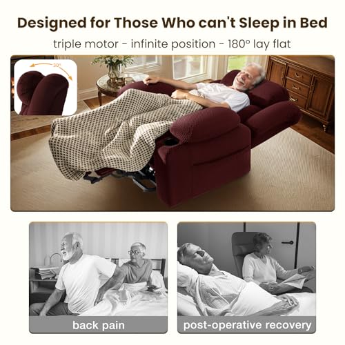 Power Lift Recliner Chair for Elderly with Heat and Massage, Grey R7895