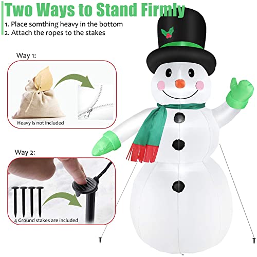 7 FT Christmas Inflatable Santa Claus with LED Lights Indoor Outdoor Decoration F5780