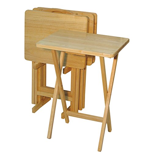 Casual Home 5 Piece Tray Table Set, Espresso U4669