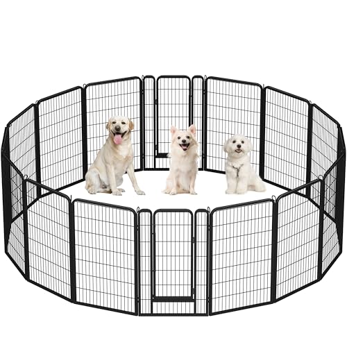 Yaheetech Dog Playpen Outdoor 40 Inch 8 Panels Metal Pet Fence I4784