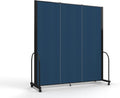 Standard Room Divider with Metal Frame, Folding Portable Partition Privacy Walls for Schools and Offices 7'6" Tall x 8'7" Wide Navy