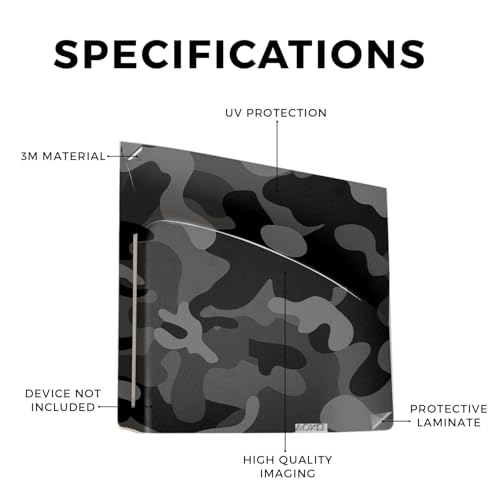 MightySkins Carbon Fiber Gaming Skin for PS5 Digital Edition Disc Drive - Black Camo S1804