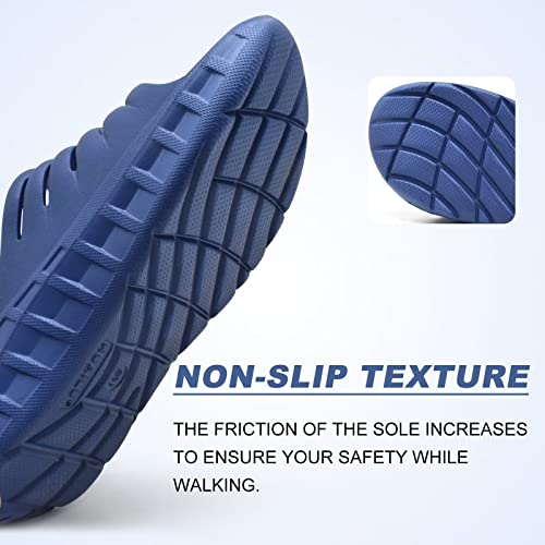 KuaiLu Men's Recovery Sandals Orthotic Cushion Open Toe Sport Slides D332788