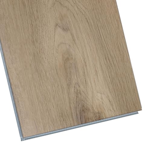 Interlocking Luxury Vinyl Flooring Wood-Look Planks SPC Rigid Core Waterproof Hickory Q852539