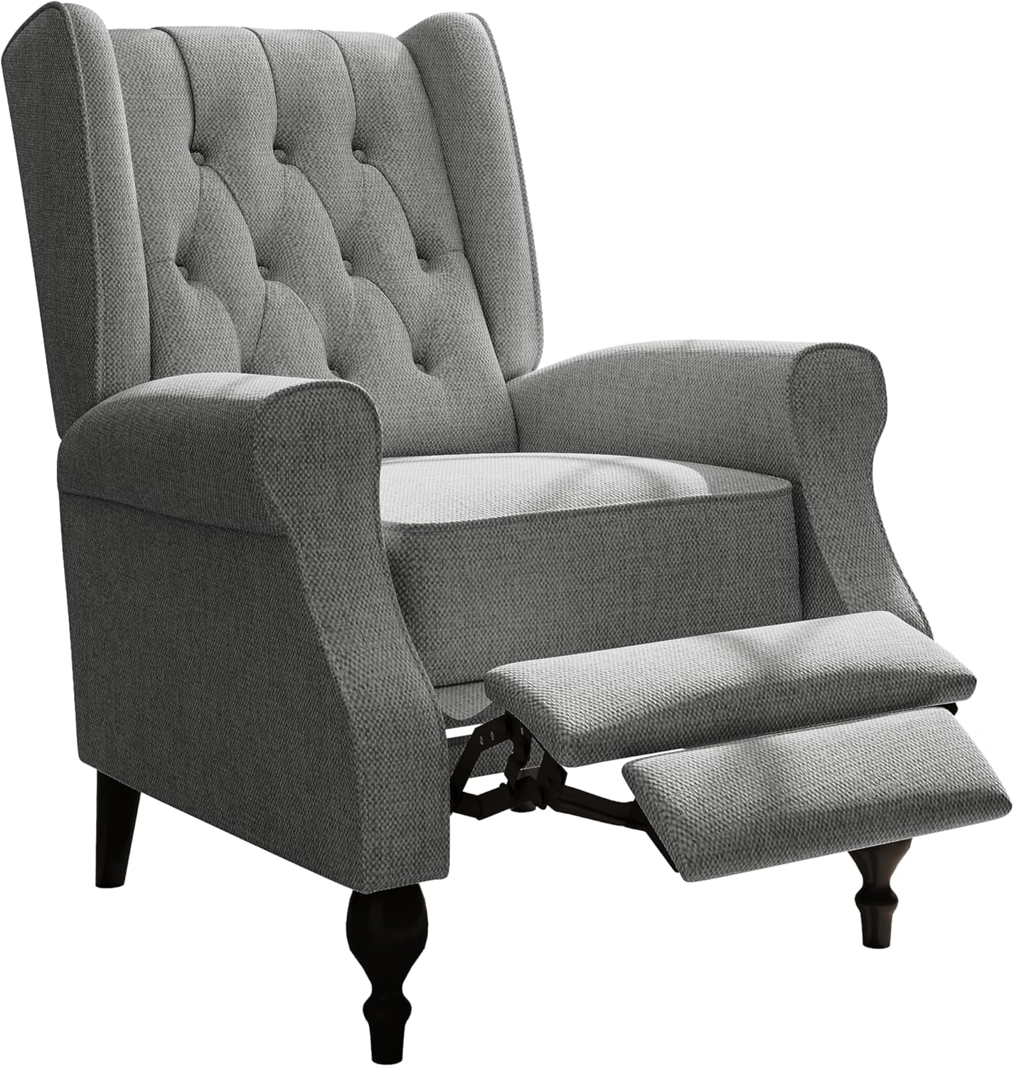High Back Wingback Recliner Chair for Living Room, Tufted Upholstered Armchair, Dark Gray I355338