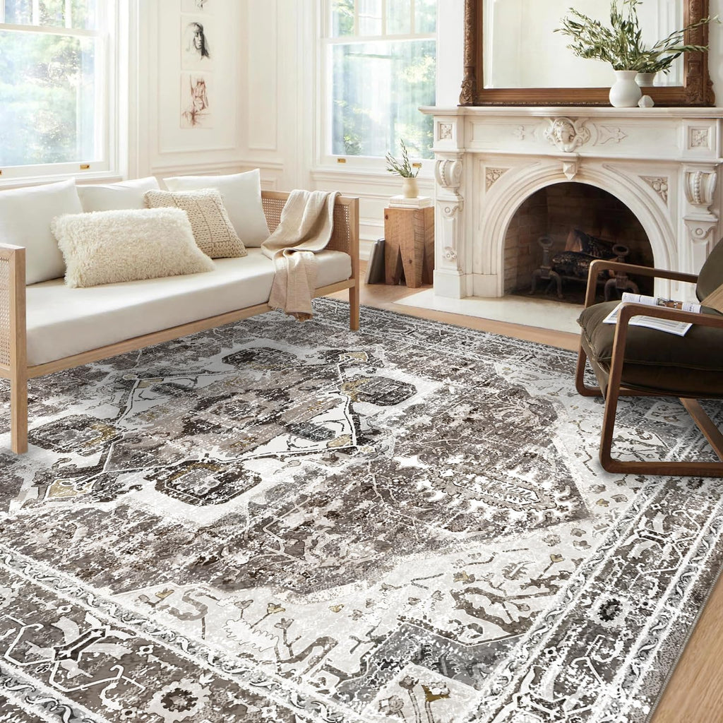 5x7 Machine Washable Non-Slip Area Rug for Living Room N501572