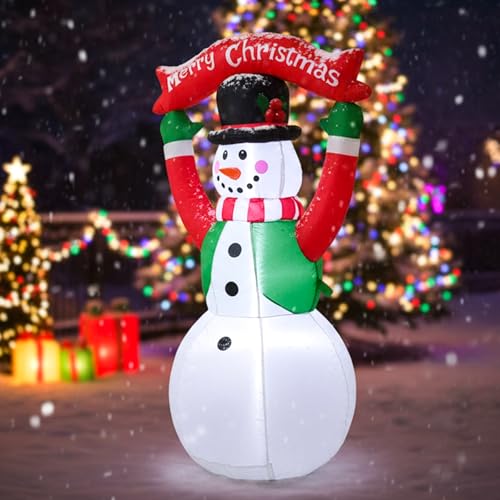 4 FT Christmas Snowman Inflatable with LED Lights Indoor Outdoor Decor E952