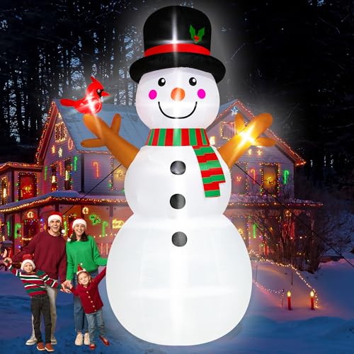 16FT Christmas Inflatable Snowman with LED Lights Outdoor Yard Decor N561071