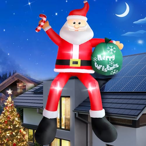 7 FT Christmas Inflatable Santa Claus with LED Lights Indoor Outdoor Decoration F5780