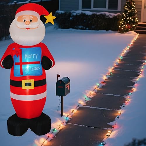 8FT Inflatable Santa Claus with LED Lights Christmas Decoration T839