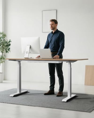 Redlife Dual Motor Standing Desk Frame, Electric Adjustable, 330 lbs Capacity P822419