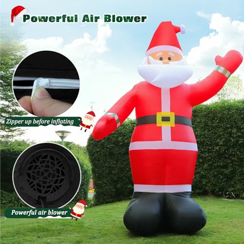 7 FT Christmas Inflatable Santa Claus with LED Lights Indoor Outdoor Decoration F5780