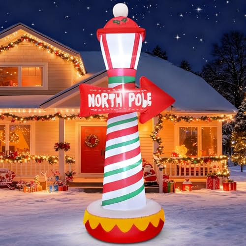 8 FT Christmas Inflatables Santa Claus with Gifts Bag, LED Light, Outdoor Decor F2174