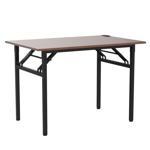 TEMI Folding Desk with USB & Socket 31.5", Rustic Brown S30688