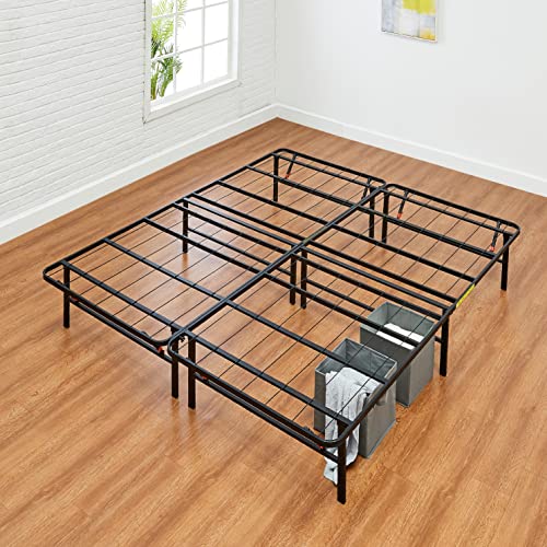 Amazon Basics Foldable Metal Bed Frame with Storage, Full Size, Black A770