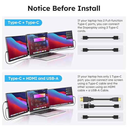Laptop Screen Extender 14" FHD 1200P IPS Portable Monitor X6094