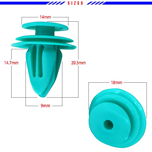 30x Nylon Door Panel Trim Retainer 8mm Push Clips with Seal for Tesla D6780