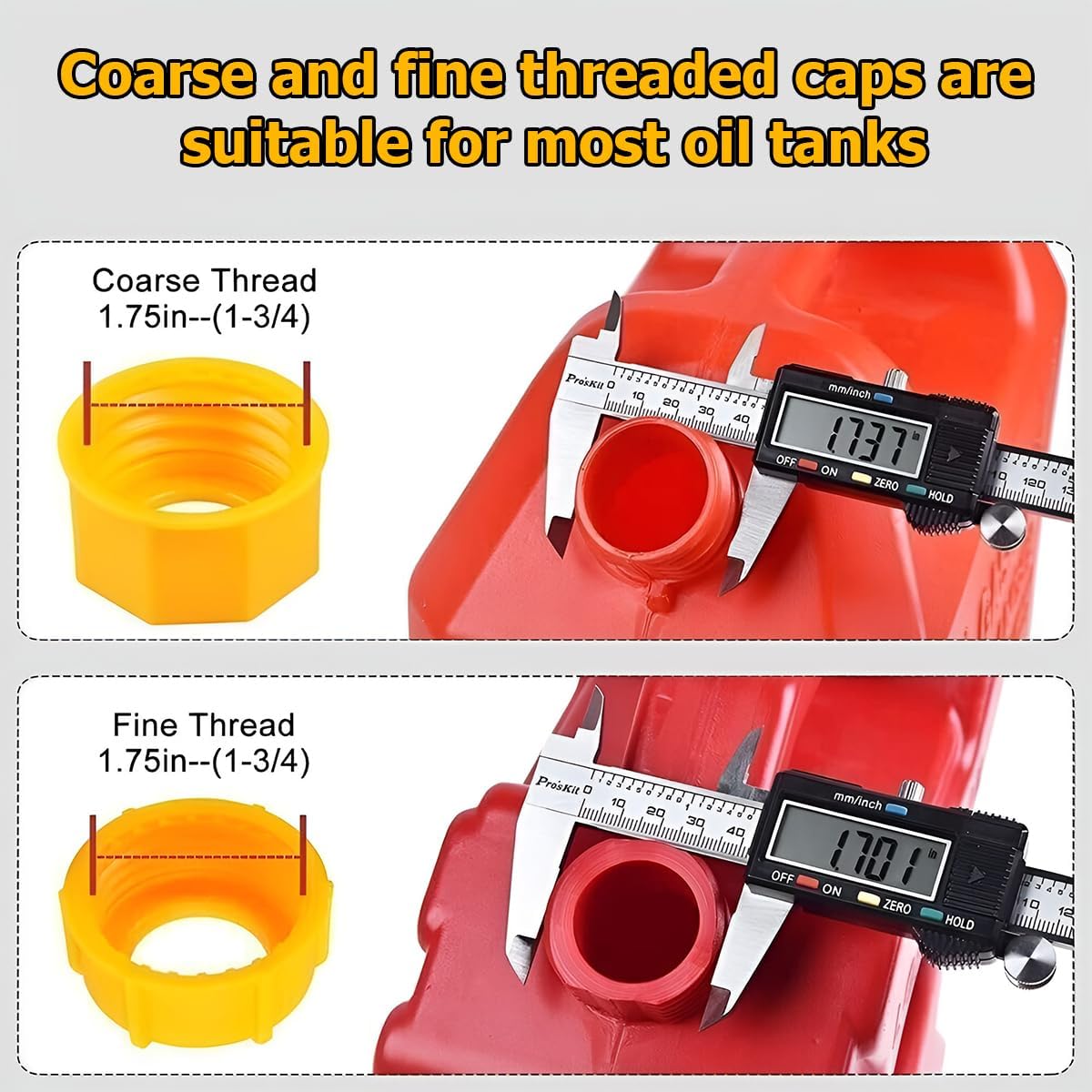 Flexible Gas Can Nozzle Replacement Kit with Spout, Sealing Cap, and Vent Caps P385