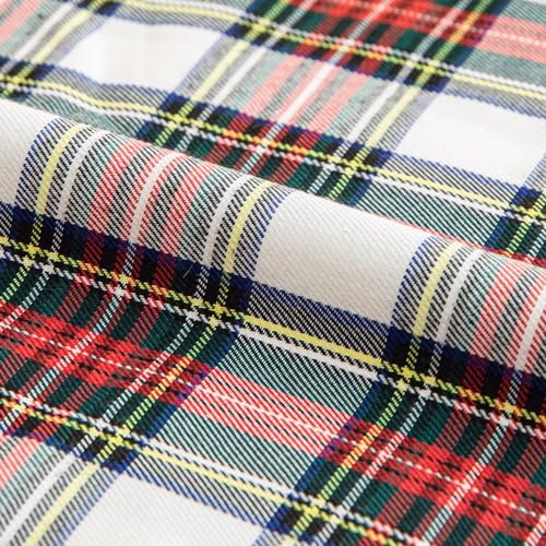 Pack of 2 Christmas Plaid Throw Pillow Covers Green 20x20 Inches U98072