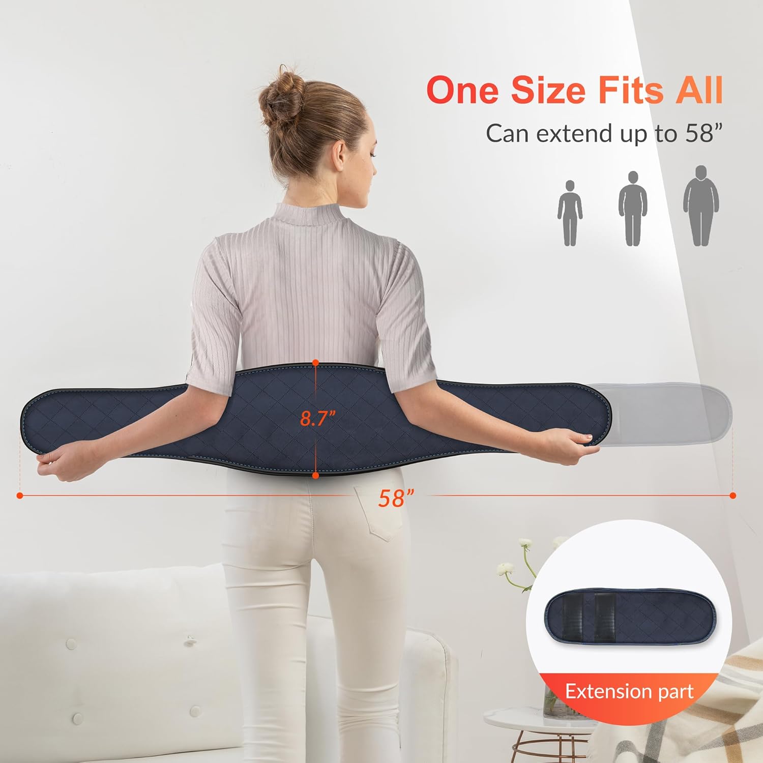 COMFIER Heating Pad for Back Pain with Vibration Massager, Auto Shut Off I746453