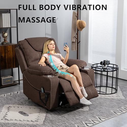 Power Lift Chair Recliner with Massage and Heat for Adults, Dual Motor H2507