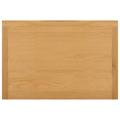 Solid Oak Wood Wardrobe with Hanging Rail and Drawers N32694