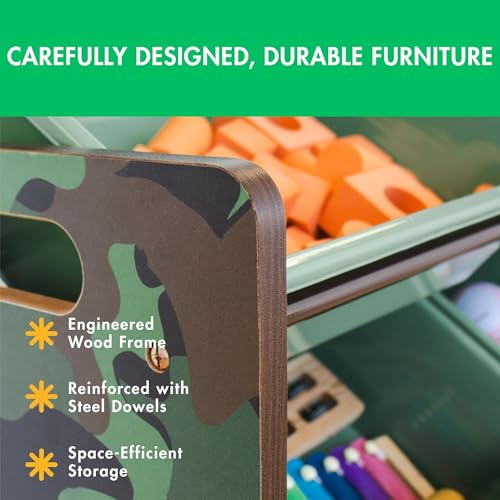 Humble Crew Kids Toy Storage Organizer with 12 Plastic Bins, Grey/White O74556