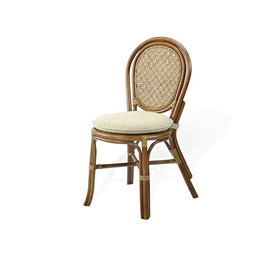 Set of 2 Denver Dining Wicker Side Chairs with Cream Cushion M137