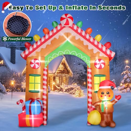 7 FT Christmas Inflatable Santa Claus with LED Lights Indoor Outdoor Decoration F5780
