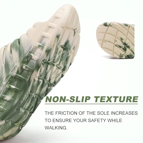 KuaiLu Men's Recovery Sandals Orthotic Cushion Open Toe Sport Slides D332788