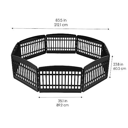 IRIS USA 24" 6-Panel Dog Playpen for Puppies & Small Dogs, Black N28330