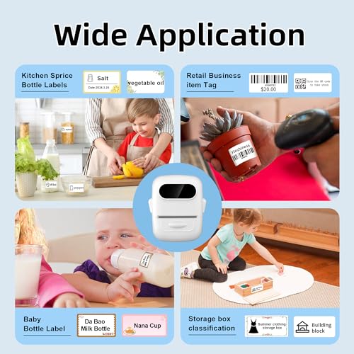 2 inch Bluetooth Label Maker with Tape, Thermal Barcode Printer I1893