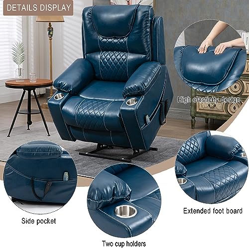Power Lift Chair Recliner with Massage and Heat for Adults, Dual Motor H2507