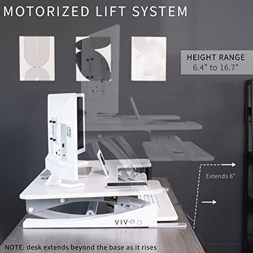 VIVO 36 inch Electric Stand Up Desk Converter, Black U953