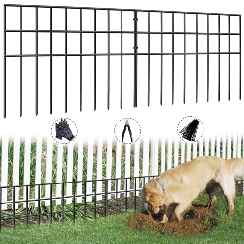 Animal Barrier Fence 42.5ft x 13in, 30 Panels No Dig Garden Fence for Dog Rabbit W8104