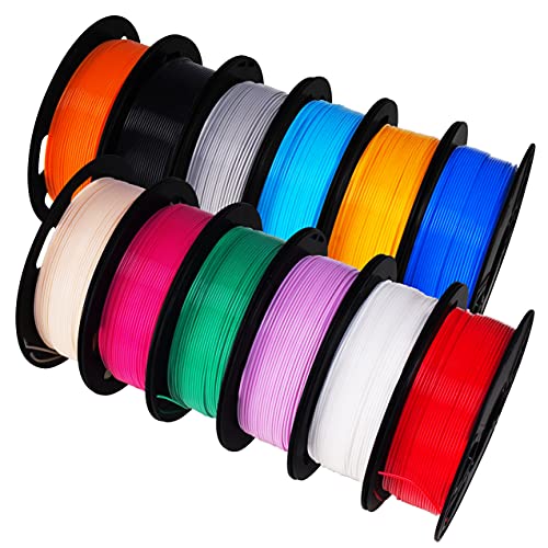 MIKA3D Bicolor Silk PLA 3D Printer Filament Bundle, 1.75mm, 6 Spools V5573