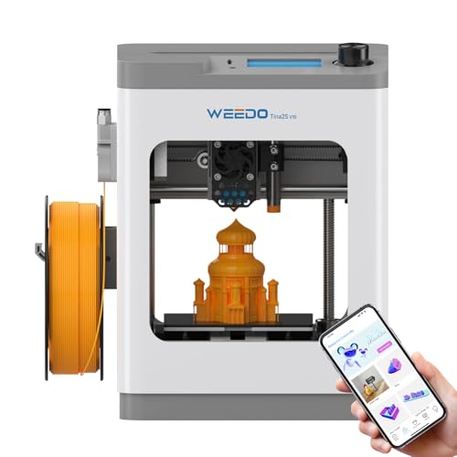 TINA2S WEEDO Mini 3D Printer with WiFi, Auto Leveling, Fully Assembled FDM for Beginners S900
