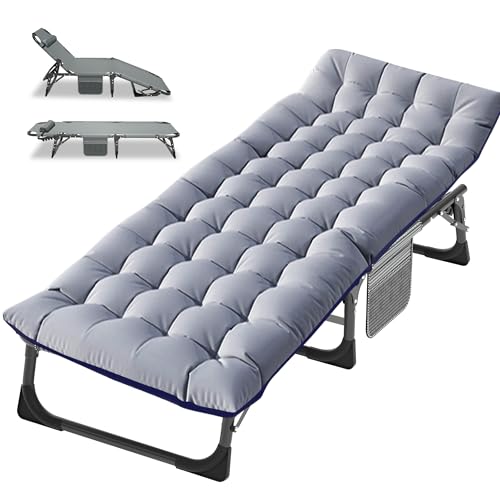 LILYPELLE Folding Camping Cot, Extra Wide Heavy Duty with Carry Bag Z15817