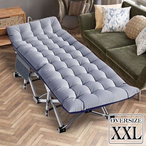 LILYPELLE Folding Camping Cot, Extra Wide Heavy Duty with Carry Bag Z15817
