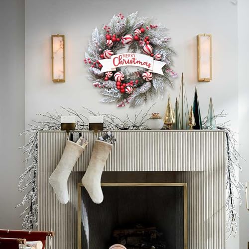 Soft Touch Green Norfolk Pine Christmas Wreath for Front Door E810109