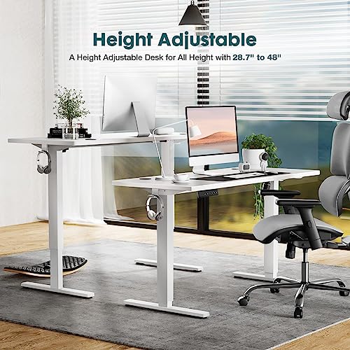 Adjustable Height Electric Standing Desk 55x24 Inch Black W5266