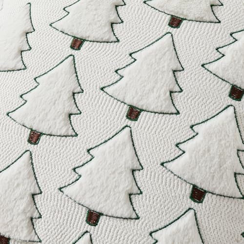 UGASA Star Christmas Decorative Pillow Covers 18x18 Inch Set of 2 Dark Green Q9265