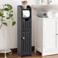 AOJEZOR Bathroom Storage Cabinet: Toilet Paper Holder Fit for Mega Roll - Matte Black