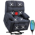 Phoenix Home Large Power Lift Recliner with Massage and Heat for Elderly, Brown O77713