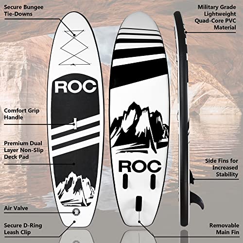 Roc Inflatable Stand Up Paddle Board with Premium Accessories, Wide Non-Slip Deck A34223