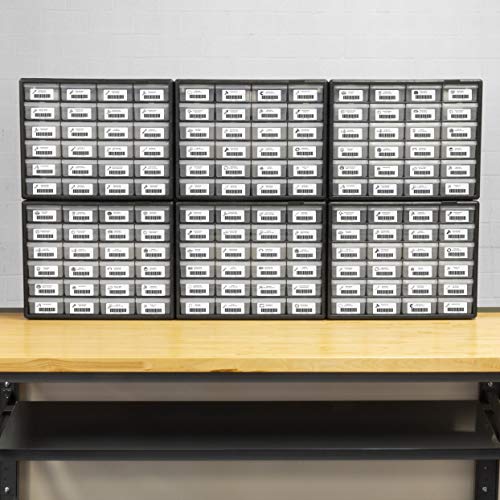 Akro-Mils 24-Drawer Plastic Storage Cabinet, Black B1232