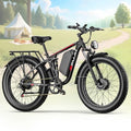 3000W Dual Motors Electric Bike for Adults, 52V 25Ah 26" Fat Tire Fast 36 mph up to 100 Miles Full Suspension Hydraulic Brake Class 3 AWD Off Road Mountain Hunting Ebike
