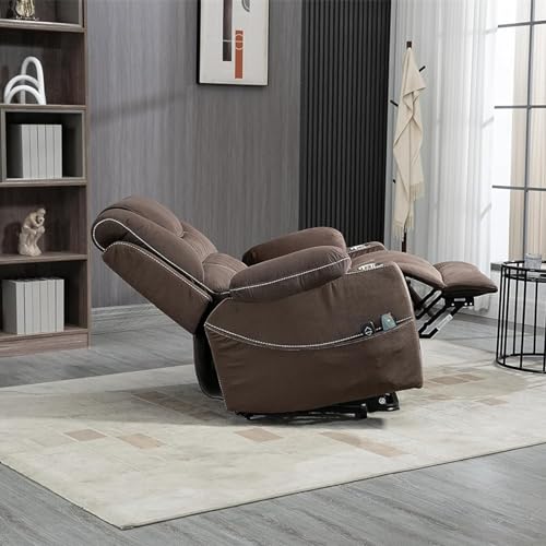 Lift Chair Recliner with Massage and Heat, Heavy Duty for Seniors, Brown V12888