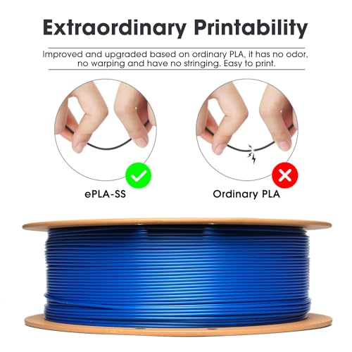 eSUN PLA Basic Filament 1.75mm, 3D Printer Filament, 1KG Spool, Black B3638